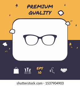 Glasses symbol Icon. Graphic elements for your design