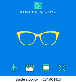 Glasses symbol Icon. Graphic elements for your design