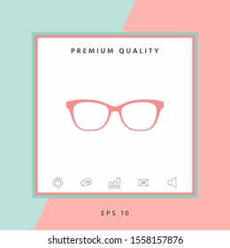 Glasses symbol Icon. Graphic elements for your design