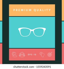 Glasses symbol Icon. Graphic elements for your design