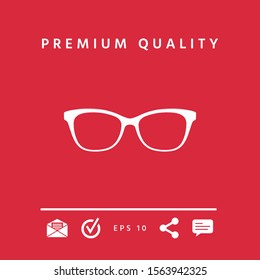 Glasses symbol Icon. Graphic elements for your design
