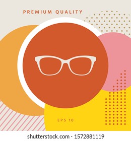 Glasses symbol Icon. Graphic elements for your design