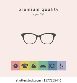 Glasses symbol Icon. Graphic elements for your design