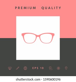 Glasses symbol Icon. Graphic elements for your design