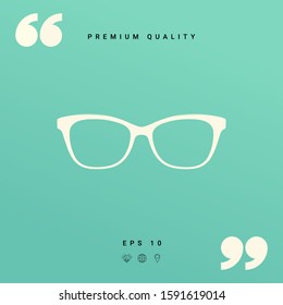 Glasses symbol Icon. Graphic elements for your design