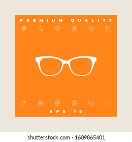 Glasses symbol Icon. Graphic elements for your design