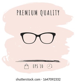 Símbolo de lentes Icono. Elementos gráficos para el diseño