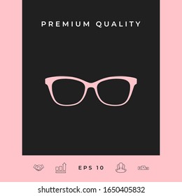 Glasses symbol Icon. Graphic elements for your design