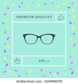 Símbolo de lentes Icono. Elementos gráficos para el diseño