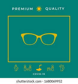 Símbolo de lentes Icono. Elementos gráficos para el diseño
