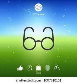 Glasses symbol - search icon