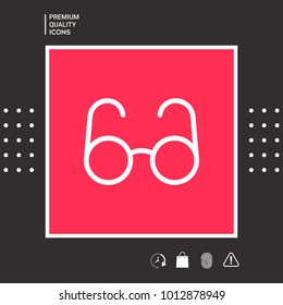 Glasses symbol - search icon