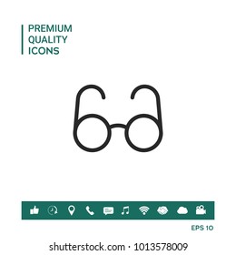 Glasses symbol - search icon