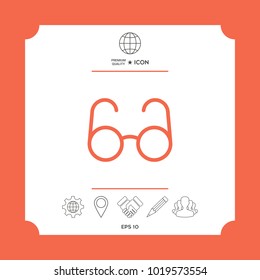 Glasses symbol - search icon