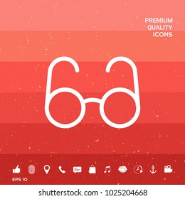 Glasses symbol - search icon