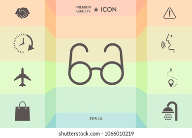 Glasses symbol - search icon