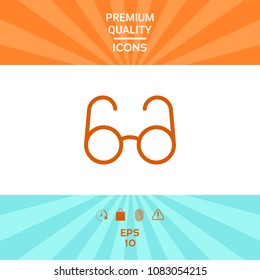 Glasses symbol - search icon