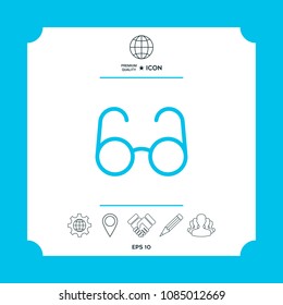 Glasses symbol - search icon