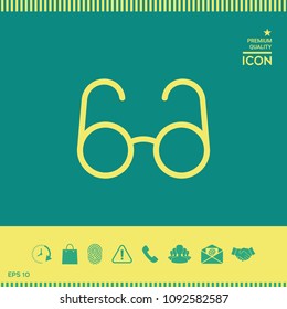 Glasses symbol - search icon