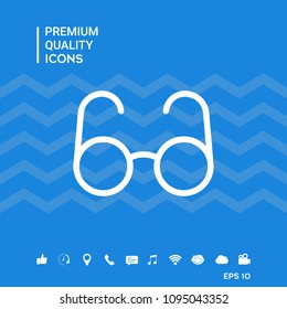 Glasses symbol - search icon