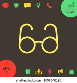 Glasses symbol - search icon