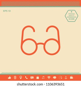 Glasses symbol - search icon