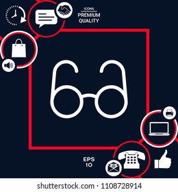 Glasses symbol - search icon