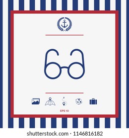 Glasses symbol - search icon