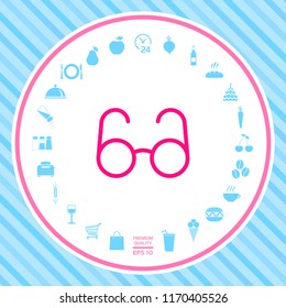 Glasses symbol - search icon