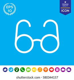 Glasses symbol - search icon