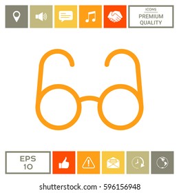 Glasses symbol - search icon