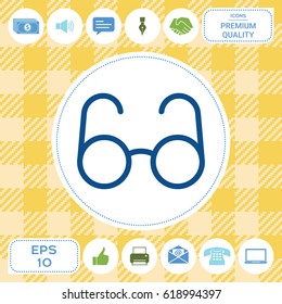 Glasses symbol - search icon