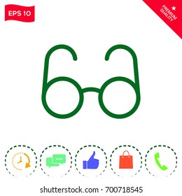 Glasses symbol - search icon