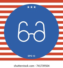 Glasses symbol - search icon