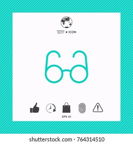 Glasses symbol - search icon
