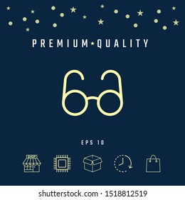 Glasses symbol - search icon. Graphic elements for your design
