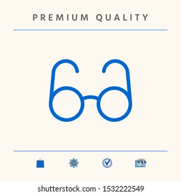 Glasses symbol - search icon. Graphic elements for your design