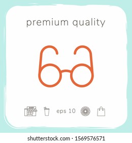 Glasses symbol - search icon. Graphic elements for your design