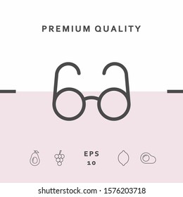 Glasses symbol - search icon. Graphic elements for your design
