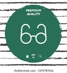 Glasses symbol - search icon. Graphic elements for your design