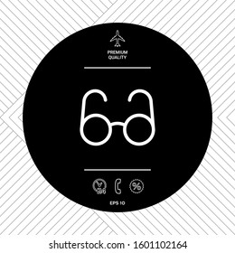 Glasses symbol - search icon. Graphic elements for your design