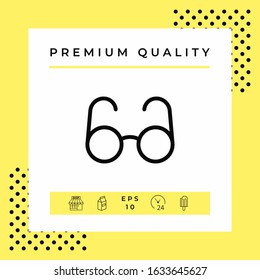 Glasses symbol - search icon. Graphic elements for your design