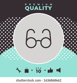 Glasses symbol - search icon. Graphic elements for your design