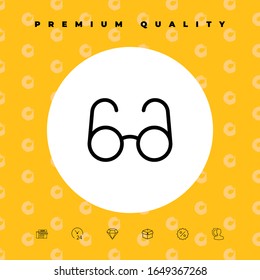 Glasses symbol - search icon. Graphic elements for your design