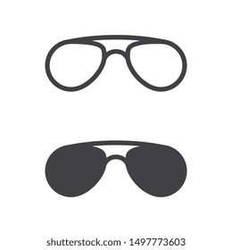 Glasses symbol vector icon design template