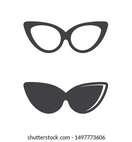 Glasses symbol vector icon design template