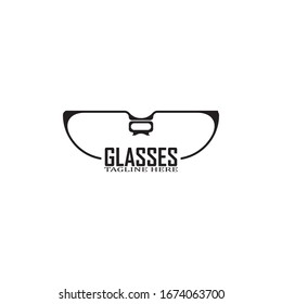 Glasses symbol vector icon design template
