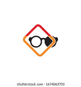 Glasses symbol vector icon design template
