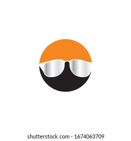Glasses symbol vector icon design template
