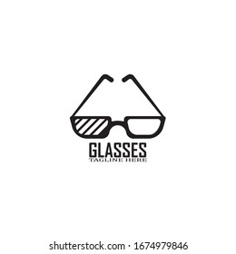 Glasses symbol vector icon design template
